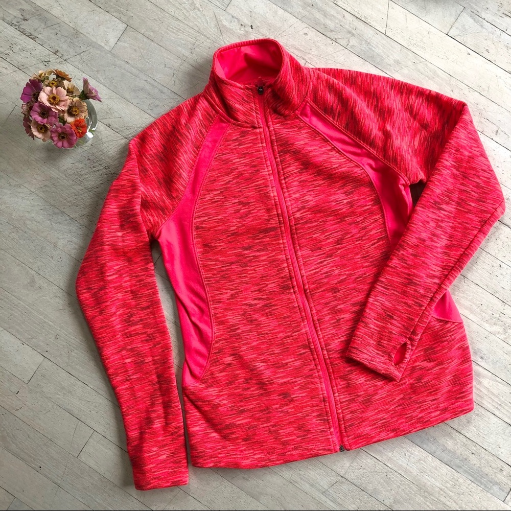 EUC Tek Gear track jacket bright multicolor orange